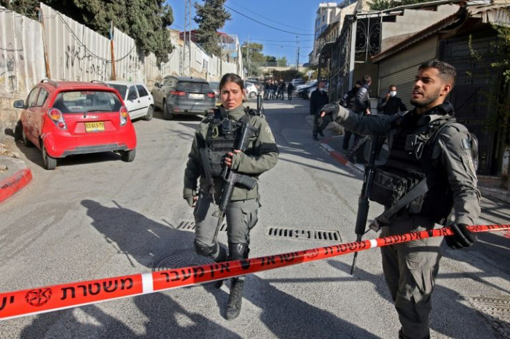 Israeli security forces conduct a manhunt after a stabbing in the tense Sheikh Jarrah neighbourhood of annexed east Jerusalem
