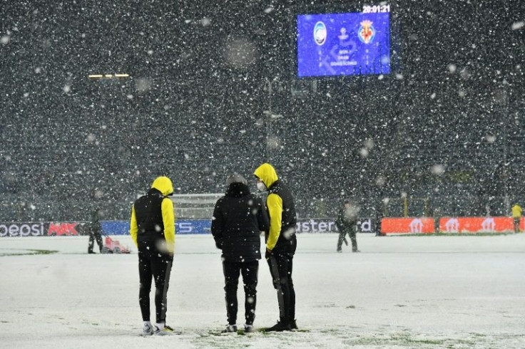 Snow in Italy led to Atalanta's game against Villarreal being postponed until Thursday