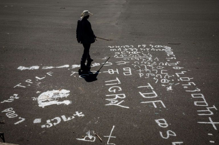 Anti-Abiy and pro-TPLF slogans have been scrawled on the runway at Lalibela airport