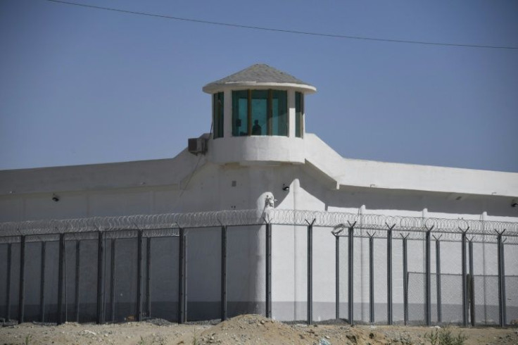 A high-security facility near what is believed to be a re-education camp where Uyghurs and other Muslim ethnic minorities are detained, on the outskirts of Hotan in China's northwestern Xinjiang region.