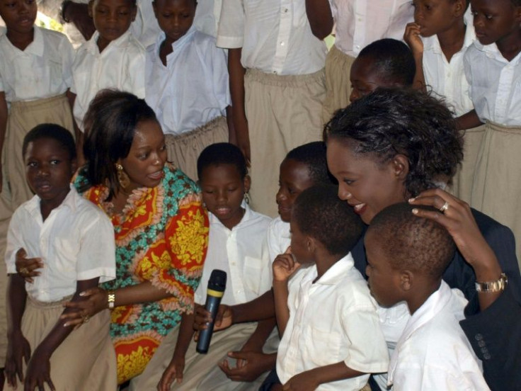 Madougou, left, seen here when she was a government minister, was sentenced to 20 years in prison