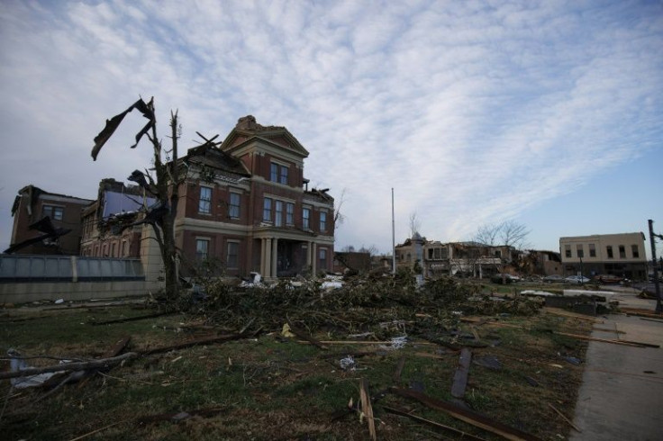 Mayfield, Kentucky suffered a direct hit from a catastrophic overnight tornado that caused heavy damage to the city's courthouse, while also leveling dozens of other buildings