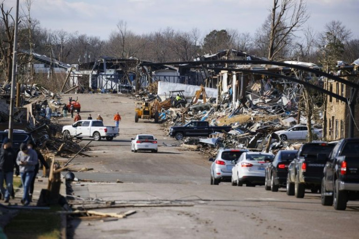 Mayfield, Kentucky resident Alex Goodman said it was "like a bomb" went off in her community as a powerful tornado ripped through the small city