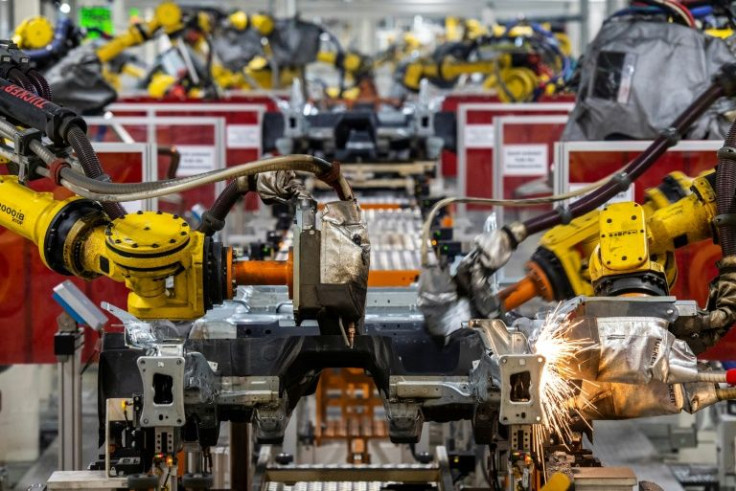 A fully automated production line at Volkswagen's Wolfsburg headquarters. The German car giant has launched a programme to retrain workers as software developers