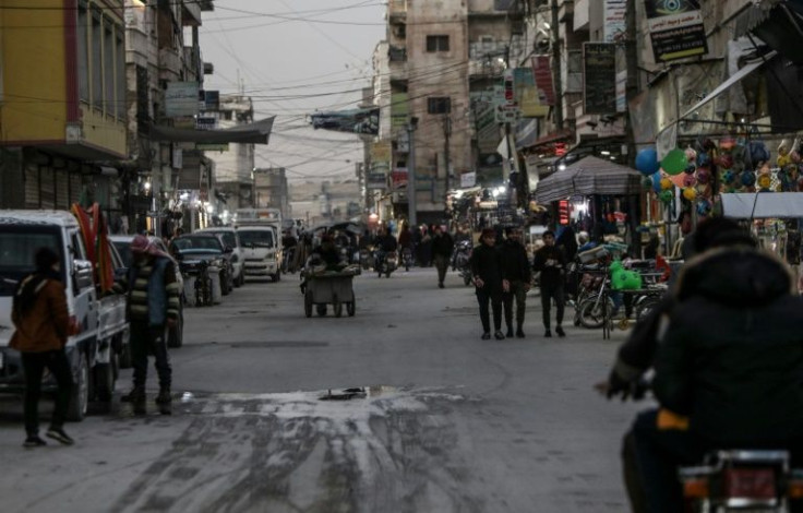 The main market of Al-Bab -- areas of northern Syria run by Turkish-backed rebel groups switched to Turkish lira in 2020 to replace the massively devalued Syrian pound