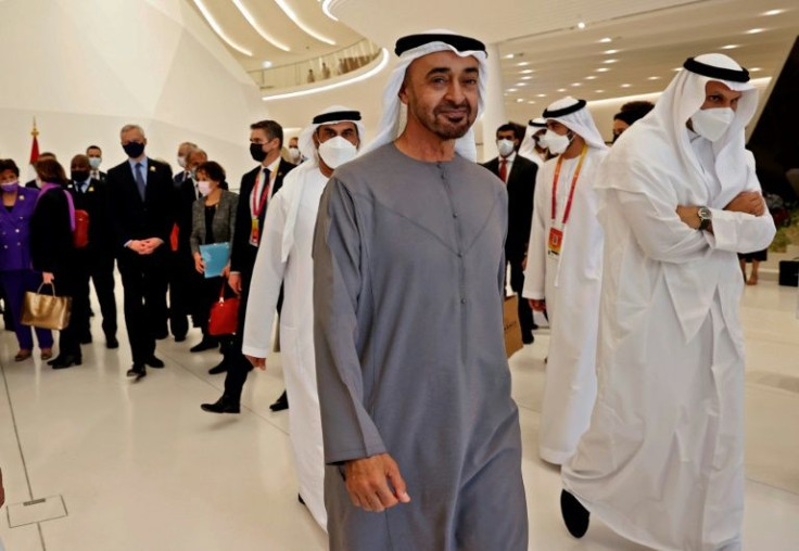 Abu Dhabi's Crown Prince Mohammed bin Zayed at the Dubai Expo on December 3, 2021