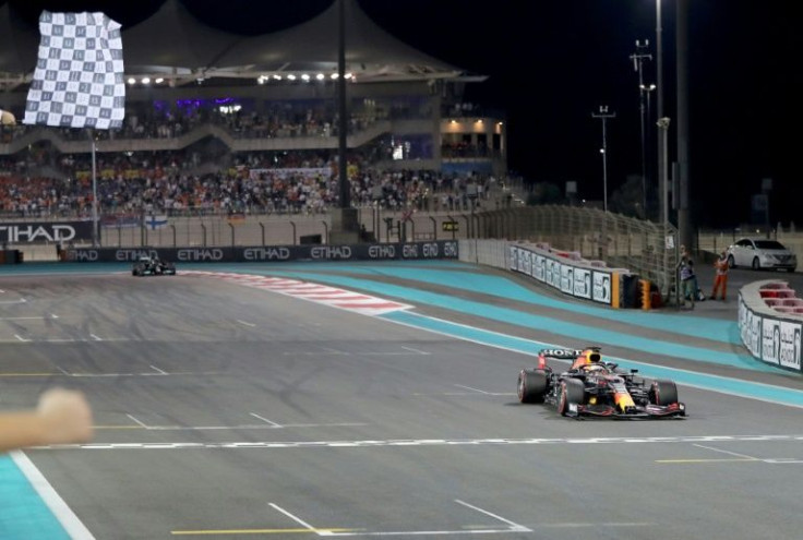 Max Verstappen crossed the line first after a thrilling final lap battle against Lewis Hamilton
