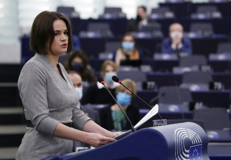 Svetlana Tikhanovskaya took her husband's place in the polls and was widely believed to have won