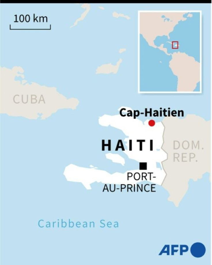 Map of Haiti locating Cap-Haitien