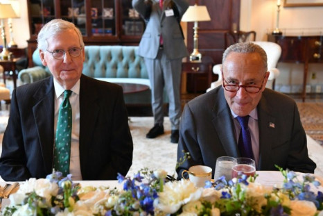 Senate Majority Leader Chuck Schumer (R) and Minority Leader Mitch McConnell have been at odds for months over how to address the debt limit