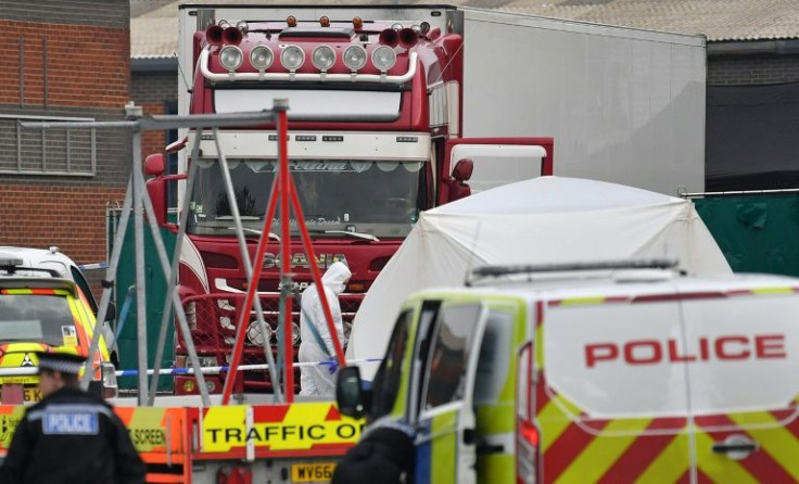 The bodies of the migrants were discovered in Britain when the container they were in was opened in Grays