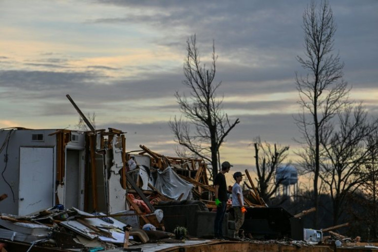 Andrew Humphrey, 13, and his brothers face an anxiety-filled Christmas after a massive tornado destroyed their apartment in Dawson Springs, Kentucky