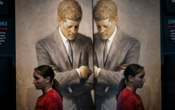 A copy of Aaron Shikler's official portrait of John F. Kennedy, which hangs in the White House, is seen during a preview of an exhibit devoted to the assassinated president at the Newseum in Washington in 2013