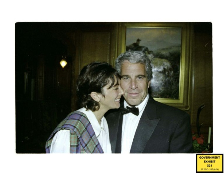 This undated trial evidence image obtained from the US District Court for the Southern District of New York shows the late American financier Jeffrey Epstein and British socialite Ghislaine Maxwell