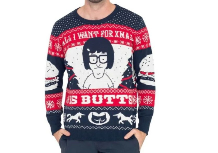All I Want for Xmas is Butts - Tina from Bob's Burgers Ugly Christmas Sweater