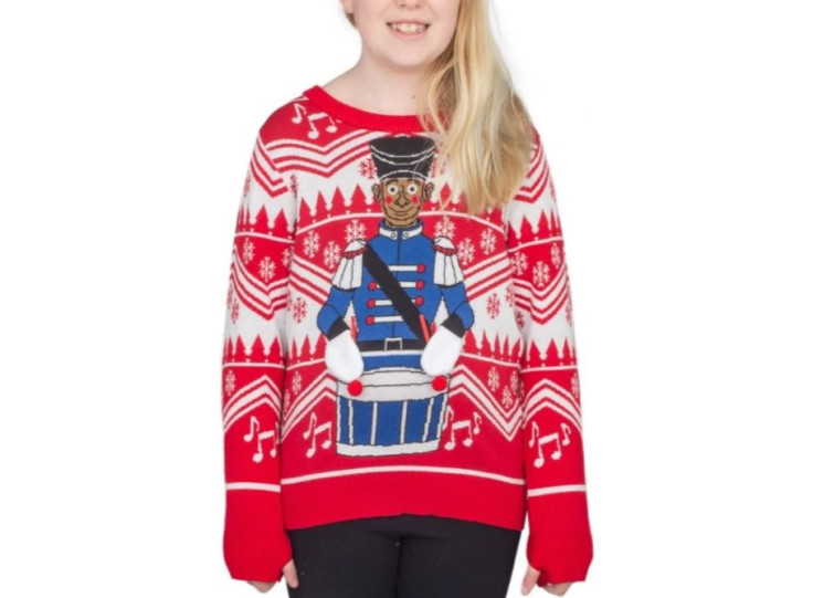 Youth Flappy Drummer Boy Animated Ugly Christmas Sweater