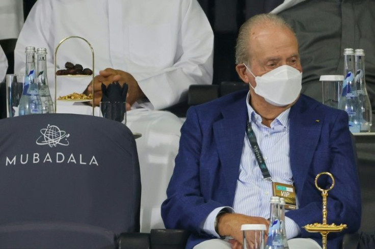 Juan Carlos was seen by an AFP photographer at a match featuring Spain's Rafael Nadal at the Mubadala exhibition event in the United Arab Emirates