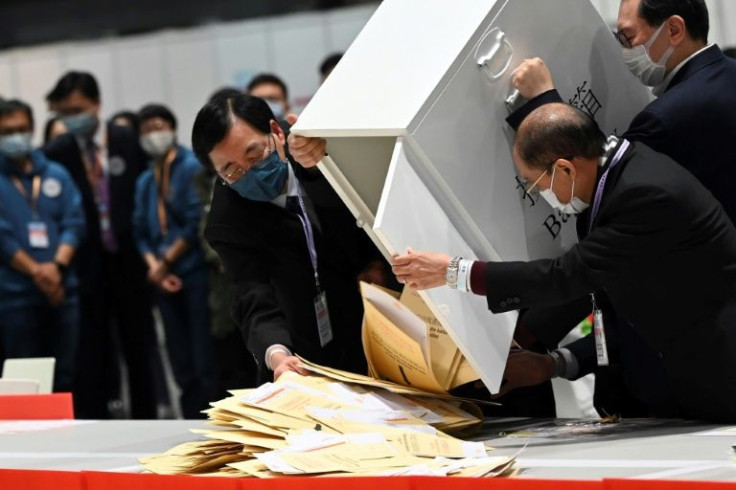 Candidates were vetted for their patriotism and political loyalty and only 20 of the 90 seats were directly elected with the rest selected by reliably pro-Beijing committees