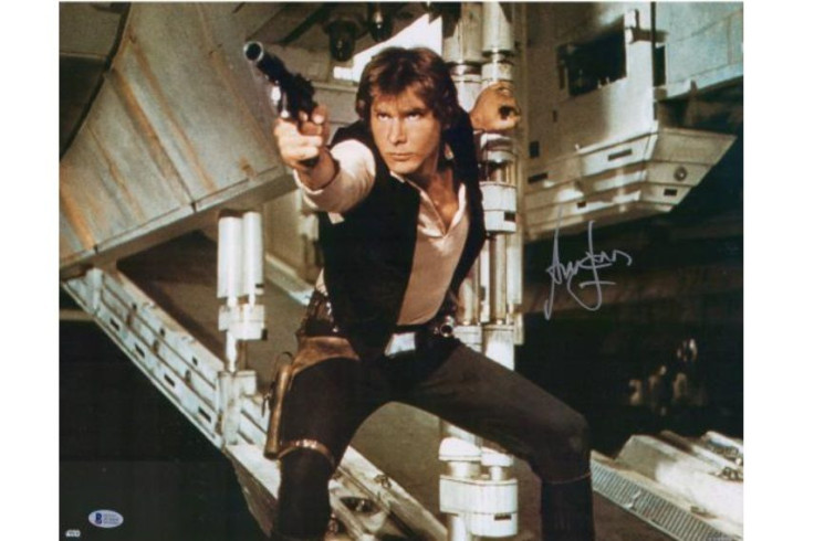 Harrison Ford Star Wars Autographed Shooting Photograph