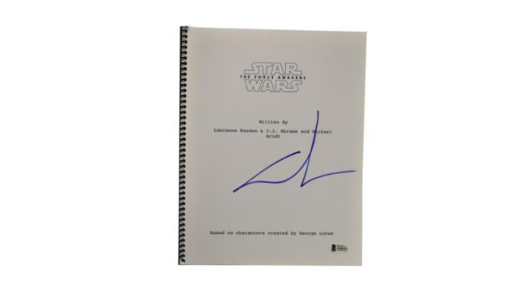 George Lucas Signed Signed Star Wars The Force Awakens Script