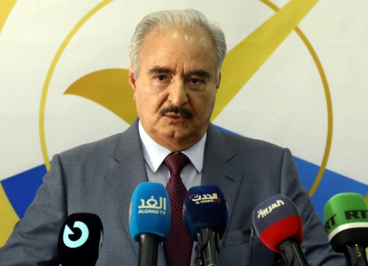 Libya's eastern military chief Khalifa Haftar, seen here on November 16, 2021, one of the candidates for the presidential polls