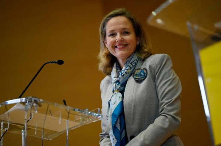 Nadia Calvino, pictured on December 2, 2021, has been Spain's first vice president since July and economy minister since 2018