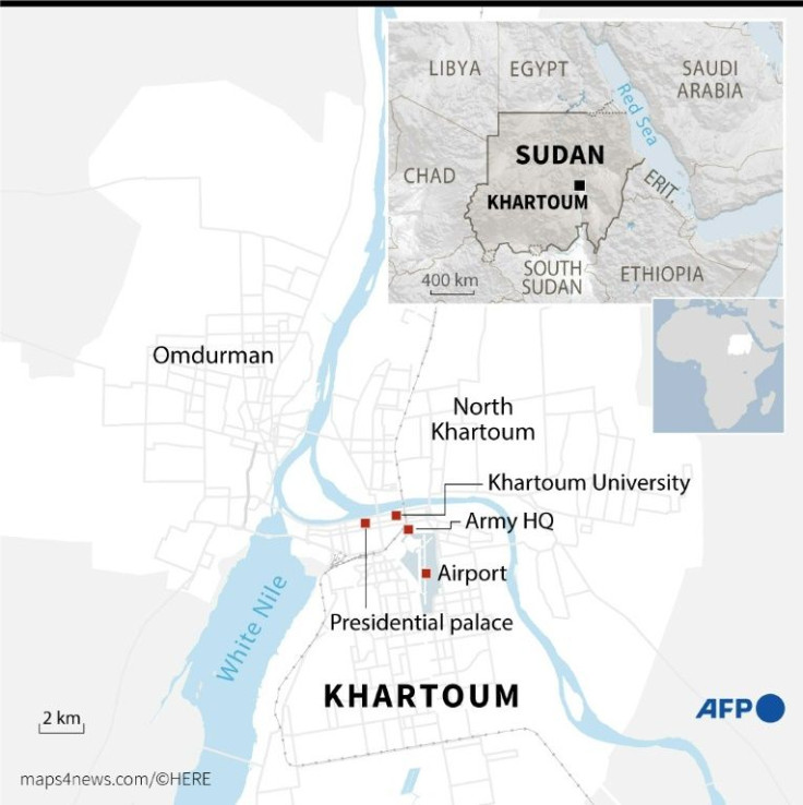 Map of the Sudanese capital of Khartoum