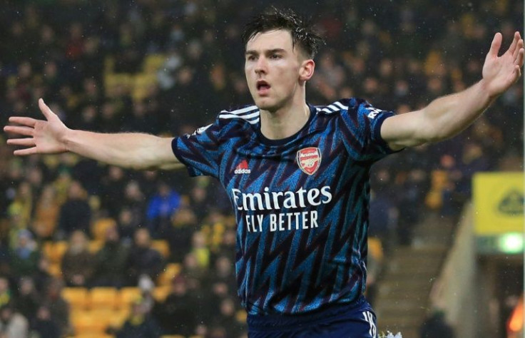 Kieran Tierney scored in Arsenal's 5-0 thrashing of Norwich