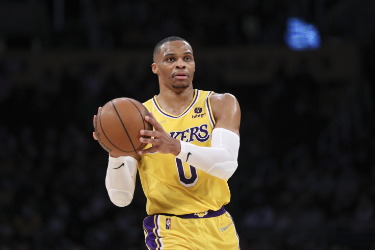 Russell Westbrook #0 of the Los Angeles Lakers