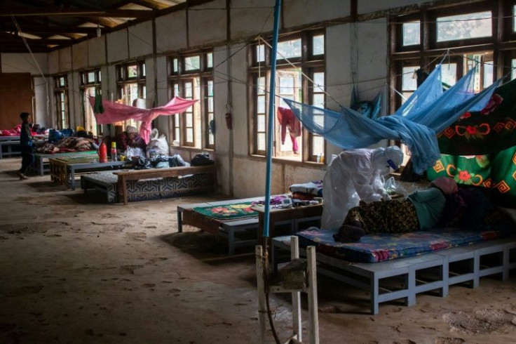 In Kayah around 85,000 people have been displaced by the violence, according to the UN's refugee agency, with many crowded into camps where infections spread easily