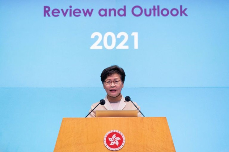 Hong Kong leader Carrie Lam insisted that seditious acts "could not be condoned under the guise of news reporting"