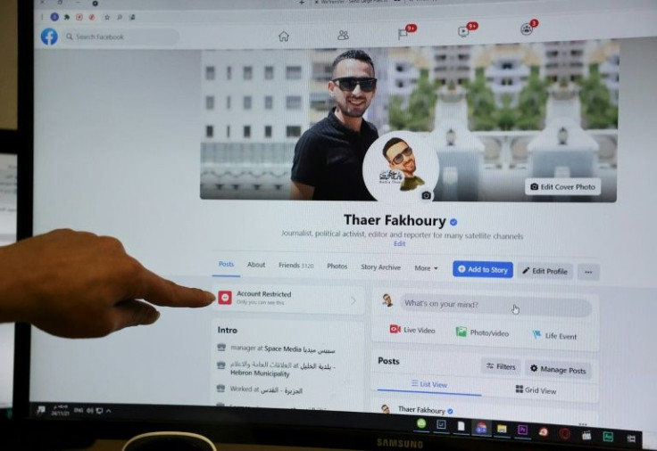 According to monitoring centre Sada Social, 600 Palestinian accounts or pro-Palestinian Facebook posts were restricted or deleted in 2021