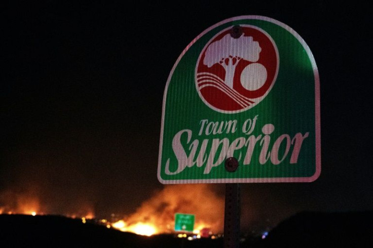 Flames engulf homes as fire spreads in the town of Superior in Boulder County, Colorado