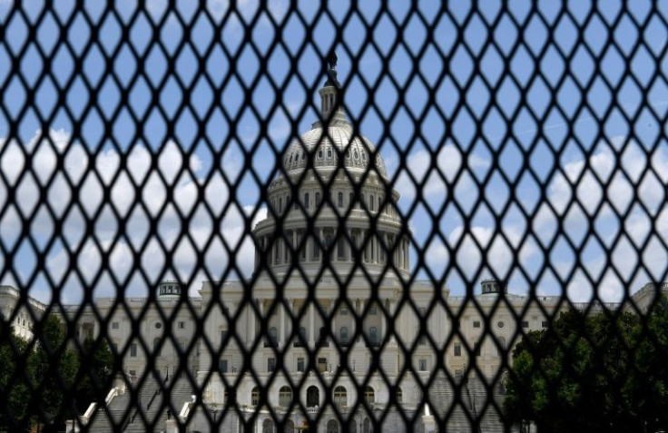 The US Capitol is seen behind fences in July 2021