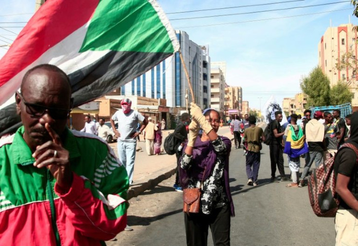 Sudanese demonstrators rallied against an October 25 coup launched by military leader General Abdel Fattah al-Burhan, shouting "power to the people"