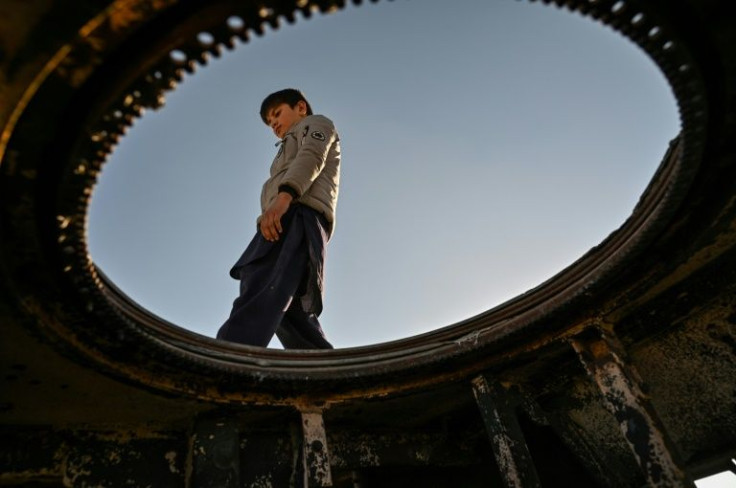 The rusting relics serve as an informal exhibition to the Taliban victory
