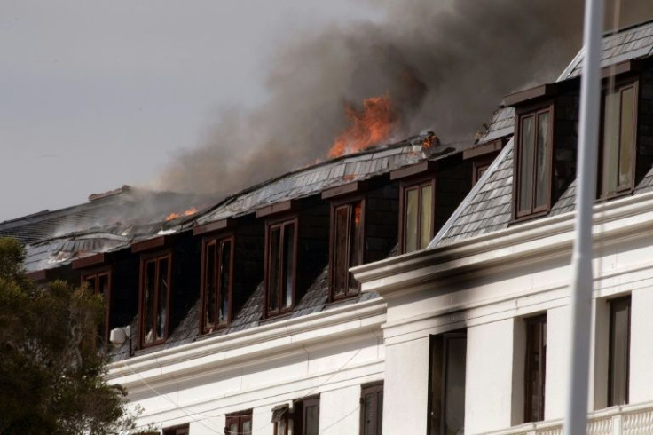 The fire began in the early hours on Sunday and devastated much of the parliament complex