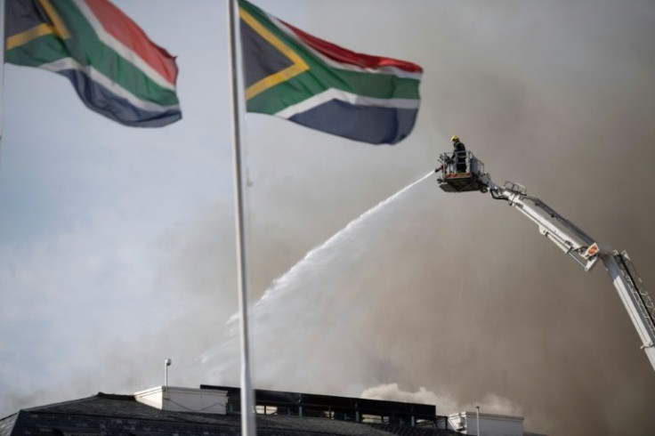 The blaze tore through the wood-paneled assembly where parliamentary debates are held