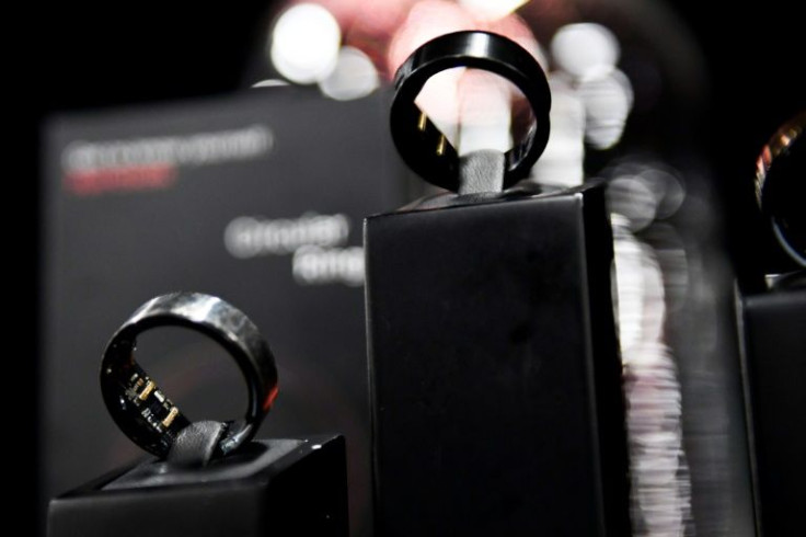 The Circular personal health smart ring is displayed during CES Unveiled ahead of the Consumer Electronics Show (CES) in Las Vegas, Nevada