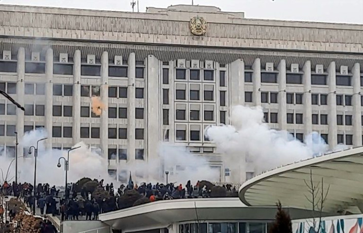 Protesters were reported to have stormed several buildings include the Almaty mayor's office