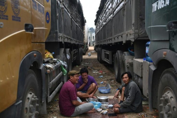 Some of the drivers say they have been waiting for days or even months to cross