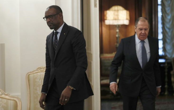 Moscow talks: Russian Foreign Minister Sergei Lavrov and Malian counterpart Abdoulaye Diop, pictured on November 11
