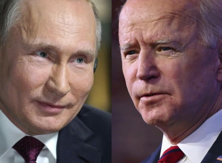 Russian leader Vladimir Putin (L) and American President Joe Biden