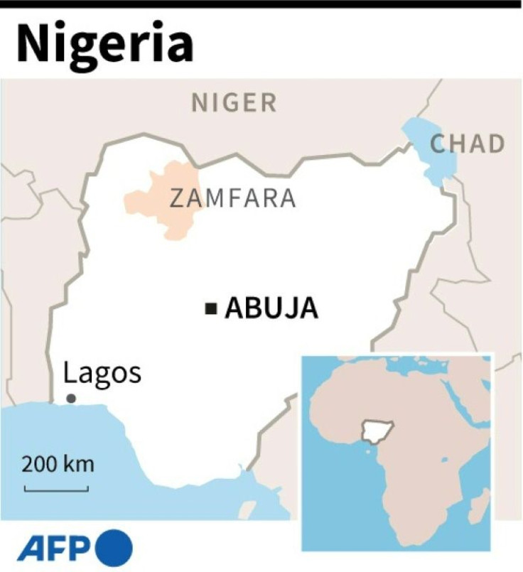 Map of Nigeria locating Zamfara state.