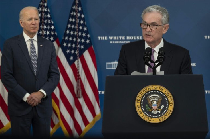 US President Joe Biden (left) nominated Jerome Powell (right) for a second term as Federal Reserve chair amid a record-high wave of inflation in the US economy