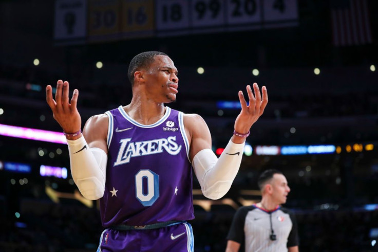  Russell Westbrook #0 of the Los Angeles Lakers