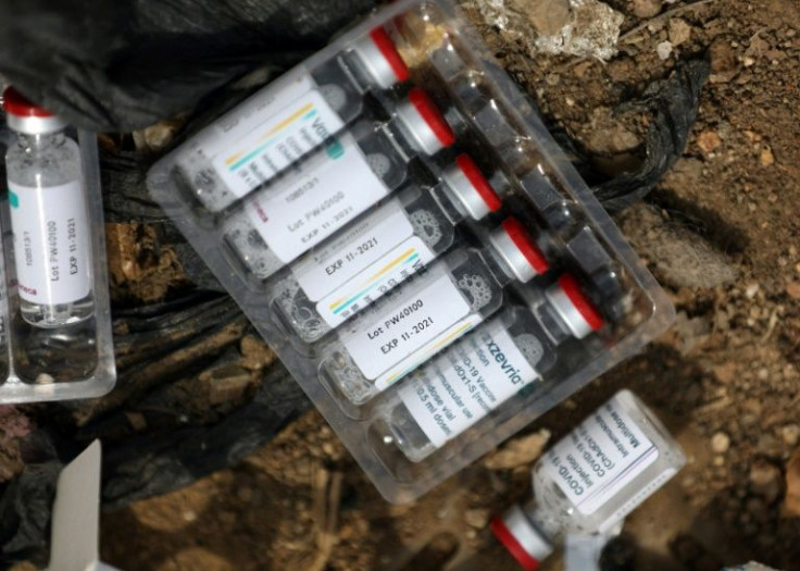 Expired AstraZeneca vaccine doses at a dump in Abuja, Nigeria last month