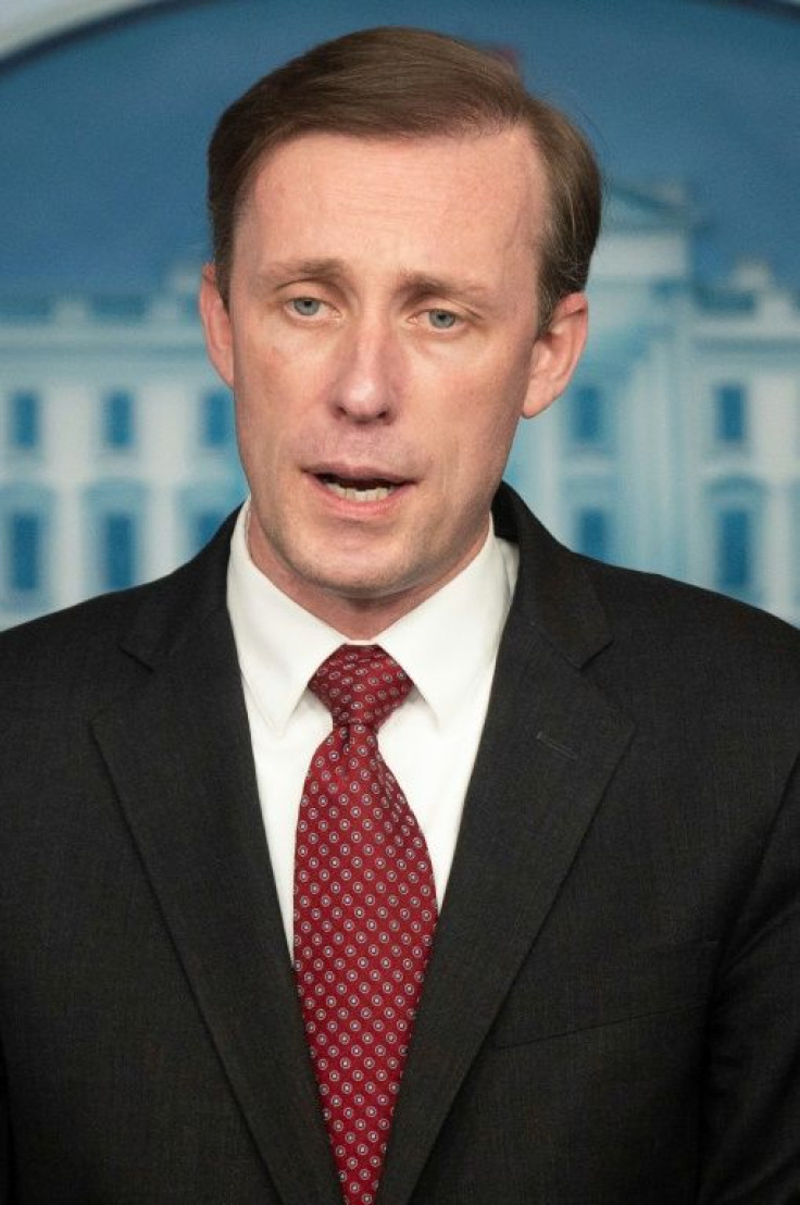 White House National Security Advisor Jake Sullivan speaks at the White House on tensions with Russia