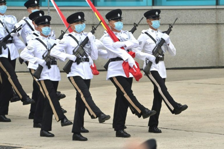 Hong Kong police have used goose-stepping in ceremonies and parades, but it will become part of officers' daily routines from July 1