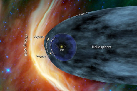Artist&#039;s concept of Voyager 1 and Voyager 2 at the edge of the solar system.